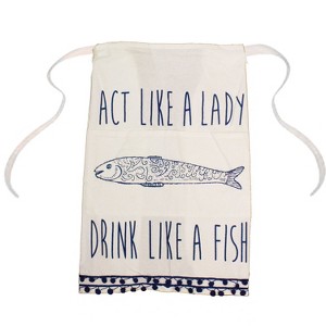 Beachcombers Act Like a Lady Half Apron - 1 of 2
