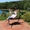 Sunnydaze Large Tufted Victorian Hammock Chair Swing with C-Stand - 300 lb Weight Capacity - 4 of 4