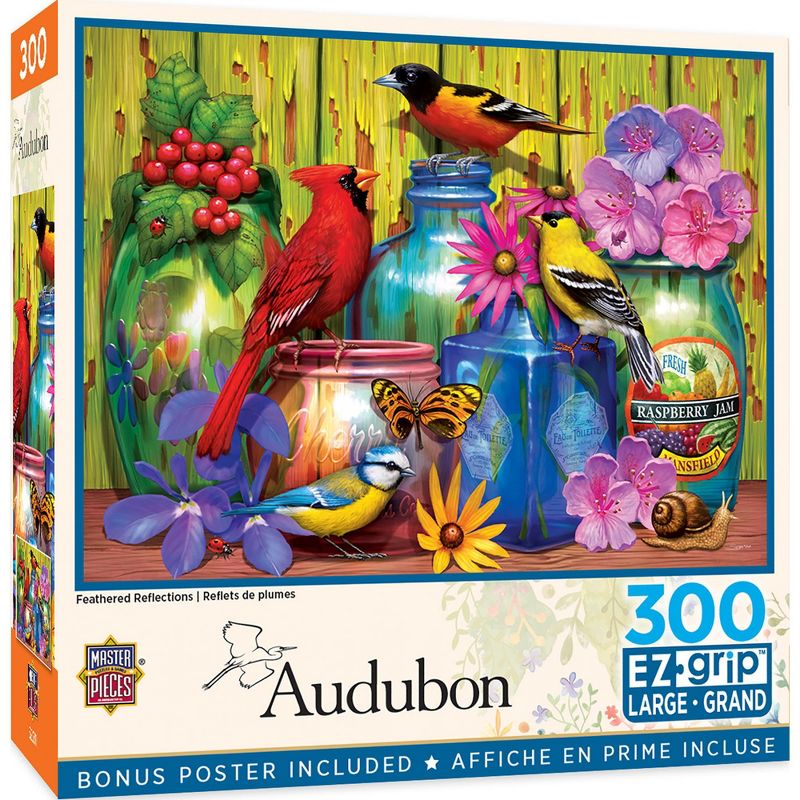 MasterPieces 300 Piece EZ Grip Puzzle - Feathered Reflections - 18"x24", 1 of 8