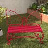 Vynxaria Butterfly Design Patio Benches - 48" Artistic Outdoor Seating for Garden and Yard - 2 of 4