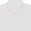 Black Bow Jewelry 0.5mm 14K Rose Gold Solid Box Chain Necklace - 2 of 4
