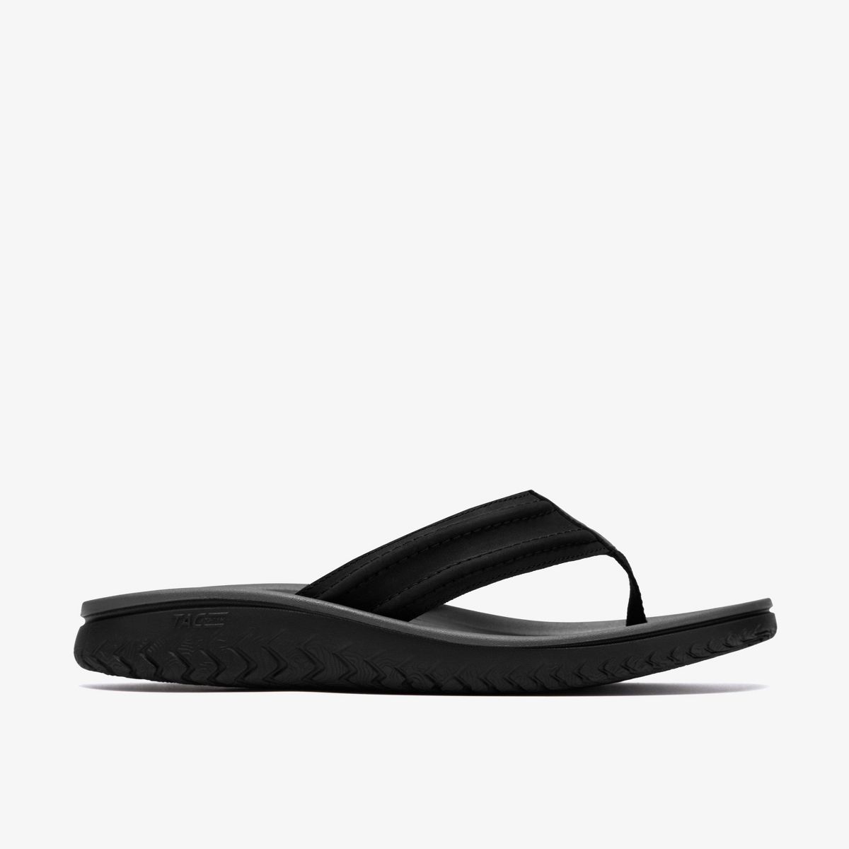 Clarks Mens Wesley Surf Black Leather Sandals