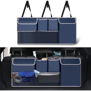 TruAIR Hanging Car Trunk Organizer with Pockets Ð Increases Rear Storage for Vehicles - 1 of 4