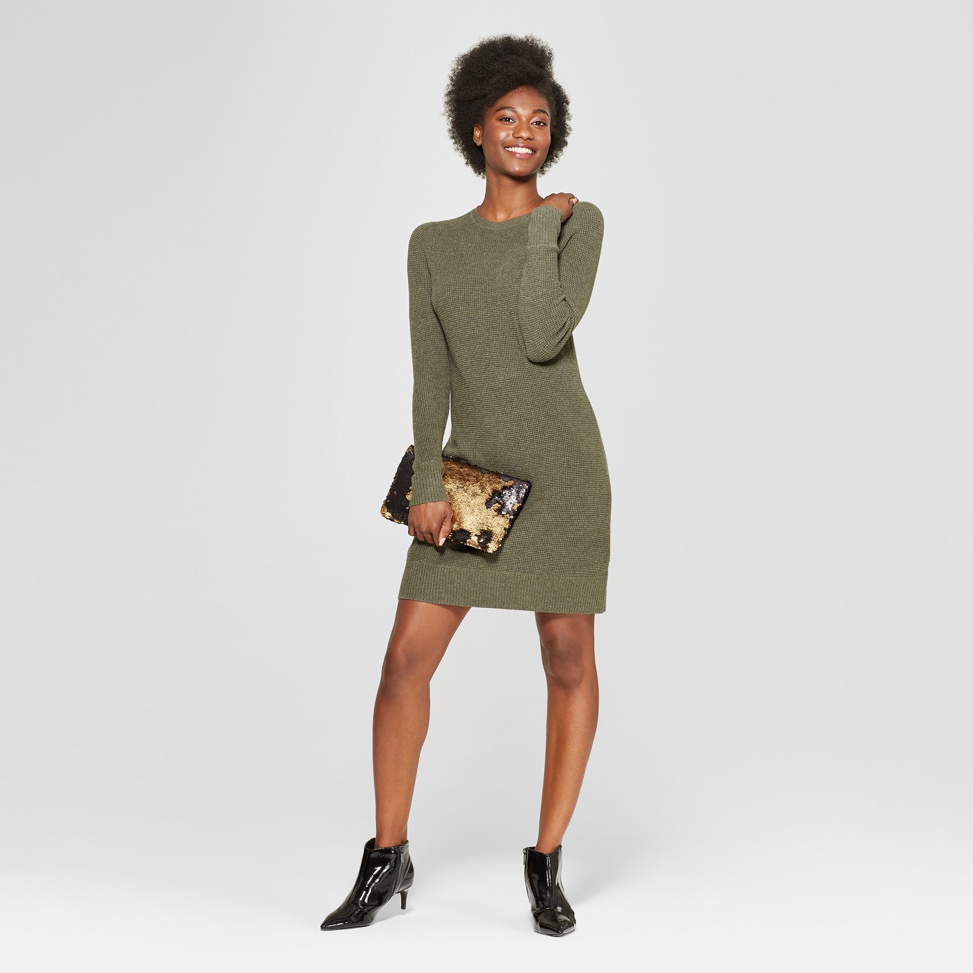 Women's Long Sleeve Crew Neck Sweater Dress - A New Dayâ¢ - image 1 of 3