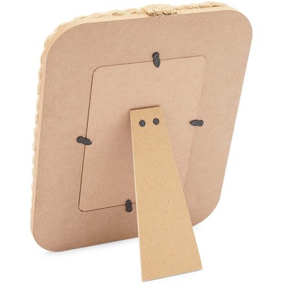 Rustic Jute Rope 5x7 Picture Frame in Light Brown Wood