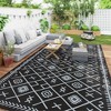 Outsunny Outdoor Patio Rug, Large Camping Carpet with Carrying Bag, Waterproof Plastic Straw, Reversible, Rhombus - 2 of 4