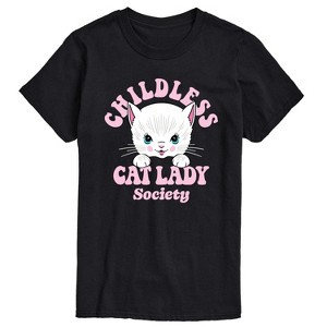 Men's - Instant Message - Childless Cat Lady Society Short Sleeve Graphic T-Shirt - 1 of 4