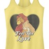 Juniors Womens Lion King Simba and Nala Valentine Feel the Love Racerback Tank Top - 2 of 4