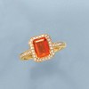 Ross-Simons Fire Opal and 0.21 ct. t.w. Diamond Ring in 14kt Yellow Gold - 4 of 4