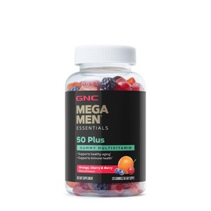 GNC Mega Men Essentials 50 Plus Multivitamin - Assorted Flavors - 120 Count - 1 of 3