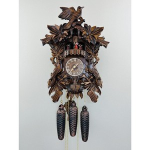 Eight Day Mechanical Cuckoo Clock With 17 Inch Height Hand Carved Birds And Nest By River City Clocks - 1 of 4