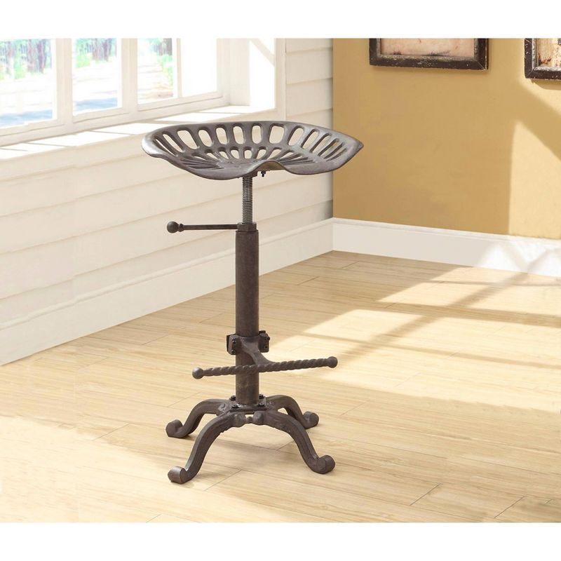 Adjustable Tractor Seat Counter Height Barstool - Hunter, 4 of 5