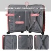 Syemin Luggage 3 Piece Hardside Luggage Set with Spinner Wheels, TSA Locks, Lightweight ABS Suitcases (20"/24"/28"), Pink, 21.46"*12.01"*30.51"" - 4 of 4