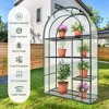 YARDSIGHT 4-Tier Mini Greenhouse Steel Frame and PE Cover Plastic Plant Rack Stand Green House with Plant Repotting Mat for Indoor & Outdoor Use - 4 of 4