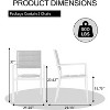 Jojoka Aluminum Stackable Patio Dining Chairs Set of 2,Stacking Outdoor Dining Chairs with Textilene Farbic - 3 of 4