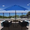 9' x 9' Aluminum Market Patio Umbrella with Crank Lift and Push Button Tilt Pacific Blue - Astella - 4 of 4