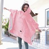Catalonia Oversized Hoodie Sweatshirt Cape, Casual Hoodie Cape, Batwing Coat Pullover Blanket | Fluffy Fleece, Comfortable, Roomy | for Adults - 3 of 4