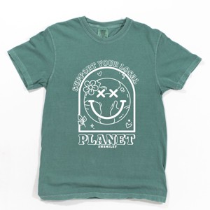 Simply Sage Market S.W.Smiley Support Your Local Planet Garment Dyed Tee - 1 of 4