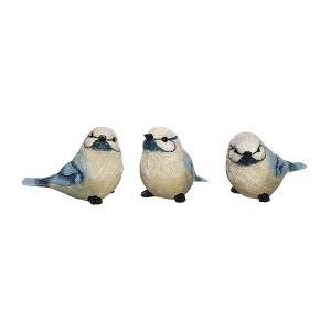 Transpac Large Resin Blue Tail Bird Set of 3 Spring Home Decorations - 1 of 1