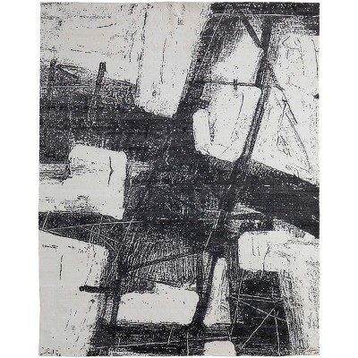 Coda Modern Abstract Black/White Area Rug