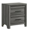 Denver Modern Style 2-Drawer Night stand Made with Wood in Gray same as G150108547 (NJ inventory) - 3 of 4