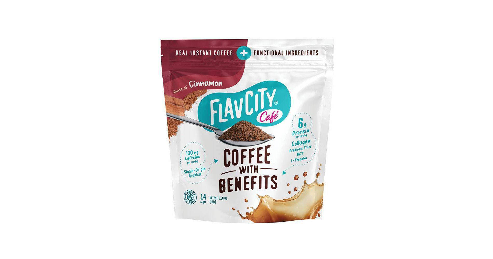 FlavCity Cinnamon Medium Roast Instant Coffee - 6.38oz