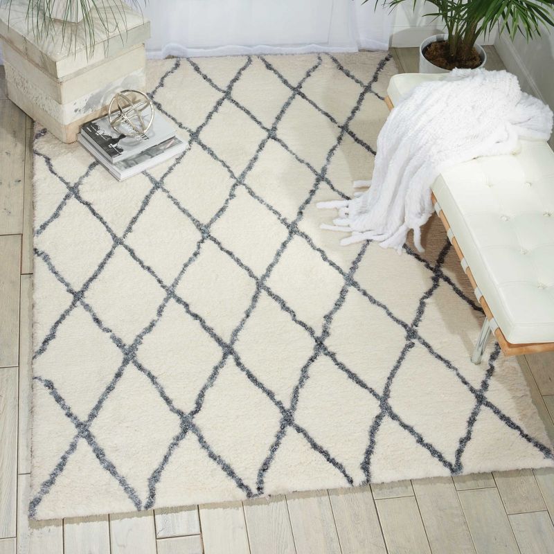Nourison Galway Grey/Ivory Shag Area Rug, 2 of 6