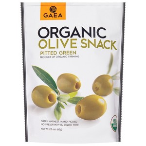 Gaea North America Olives Green Snack Pack Organic - Case of 8 - 2.3 Oz - 1 of 4