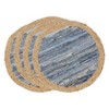 Saro Lifestyle Rustic Denim Weave Placemat (Set of 4), Blue, 15"x15" - 2 of 4