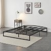 Heavy Duty Metal Platform Beds, Low Bed Frame with Sturdy Steal Slats, No Box Spring Needed, Noise-Free, Easy Assembly - Black - 2 of 4