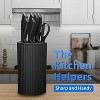Attop 8-Piece Kitchen Knife Set for Chef, Sharp Knife Set with Universal Knife Block, Anti-Rust Kitchen Knife Block Set Black - 2 of 4
