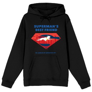 Superman's Best Friend Krypto Men's Black Graphic Hoodie - 1 of 4