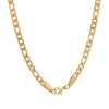Steeltime 24" stainless steel petite figaro necklace chain, lobster clasp. Color Options: Silver, Gold, Black - 2 of 4