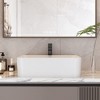 Whizmax Bathroom Vessel Sinks, Bathroom Sink, Ceramic Lavatory Vanity Vessel Sink with Overflow, Rectangle Sink, White - 3 of 4
