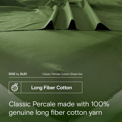 Storm Gray Long Staple Cotton Percale Duvet Cover Set