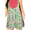 Rasta Imposta Women's Swaggertown Pink & Green Houndstooth Halloween Costume Dress - 2 of 2