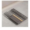 Gray-S Pull Out Cabinet Organizer Fixed With Adhesive Film, Heavy Duty Slide Out Pantry Shelves Drawer Storage, Sliding Mesh Cabinet Basket With Han - 4 of 4