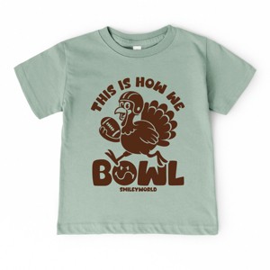 SmileyWorld This Is How We Bowl Turkey - Youth Short Sleeve Graphic T-Shirt and Toddler Short Sleeve Graphic T-Shirt - 1 of 4