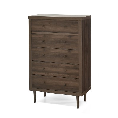 NicBex Round Handles Modern Storage Dresser for Bedroom with Tapered Legs & Drawers