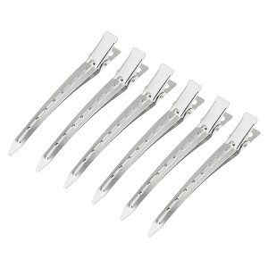 Unique Bargains Metal Non-Slip Durk Bill Hair Clip 3.54"x0.59" 6 Pcs - 1 of 4