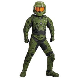 Boys' HALO Infinite Master Chief Jumpsuit Costume - 7-8 - Green - 1 of 3