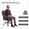 TiramisuBest 500 lbs Big & Tall Executive Chair, Polyester Seat, 43.75 - 47.5" Height, Dark Grey - 4 of 4