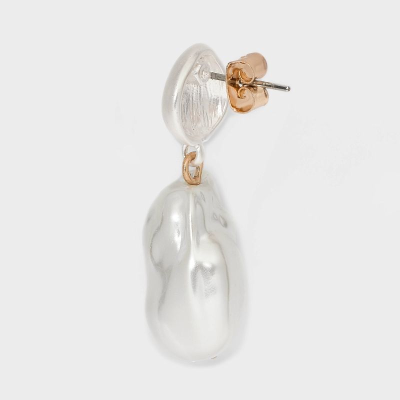 Double Pearl Drop Earrings - A New Day™, 4 of 5