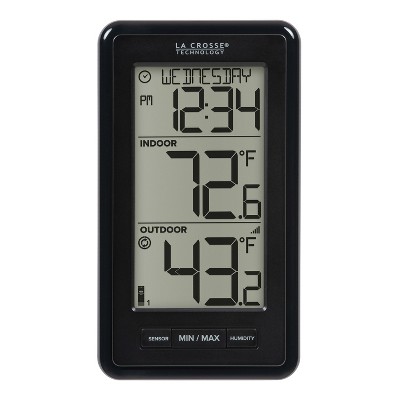 La Crosse Technology® Electric/battery-powered Color-lcd Wireless 2-piece  Digital Personal Weather Station With Hygrometer And Calendar : Target