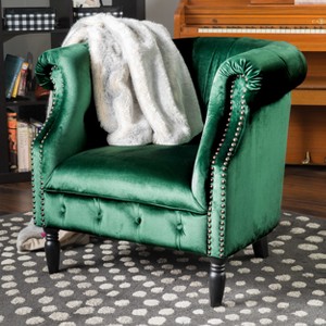 Akira New Velvet Club Chair - Christopher Knight Home - 1 of 4