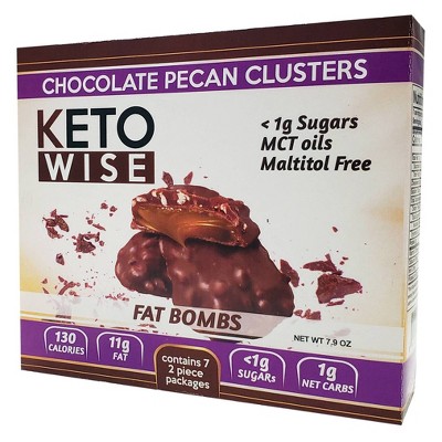 Keto Wise Chocolate Pecan Clusters Fat Bombs - 7.9oz