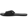 Women's Plus Size WIDE FIT Weave Flat Slide - black | CITY CHIC - 4 of 4