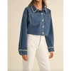 Women's Rhinestone Denim Jacket - MABLE - image 3 of 4