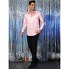 INSPIRE CHIC Men's Satin Long Sleeves Button Up Business Prom Shirts - 4 of 4