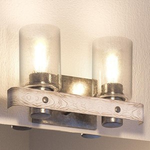 Urban Ambiance Luxury Modern Farmhouse Bath Fixture,  8-1/2"H x 15-1/2"W,  Galvanized Steel Finish, UHP2483 - 1 of 4